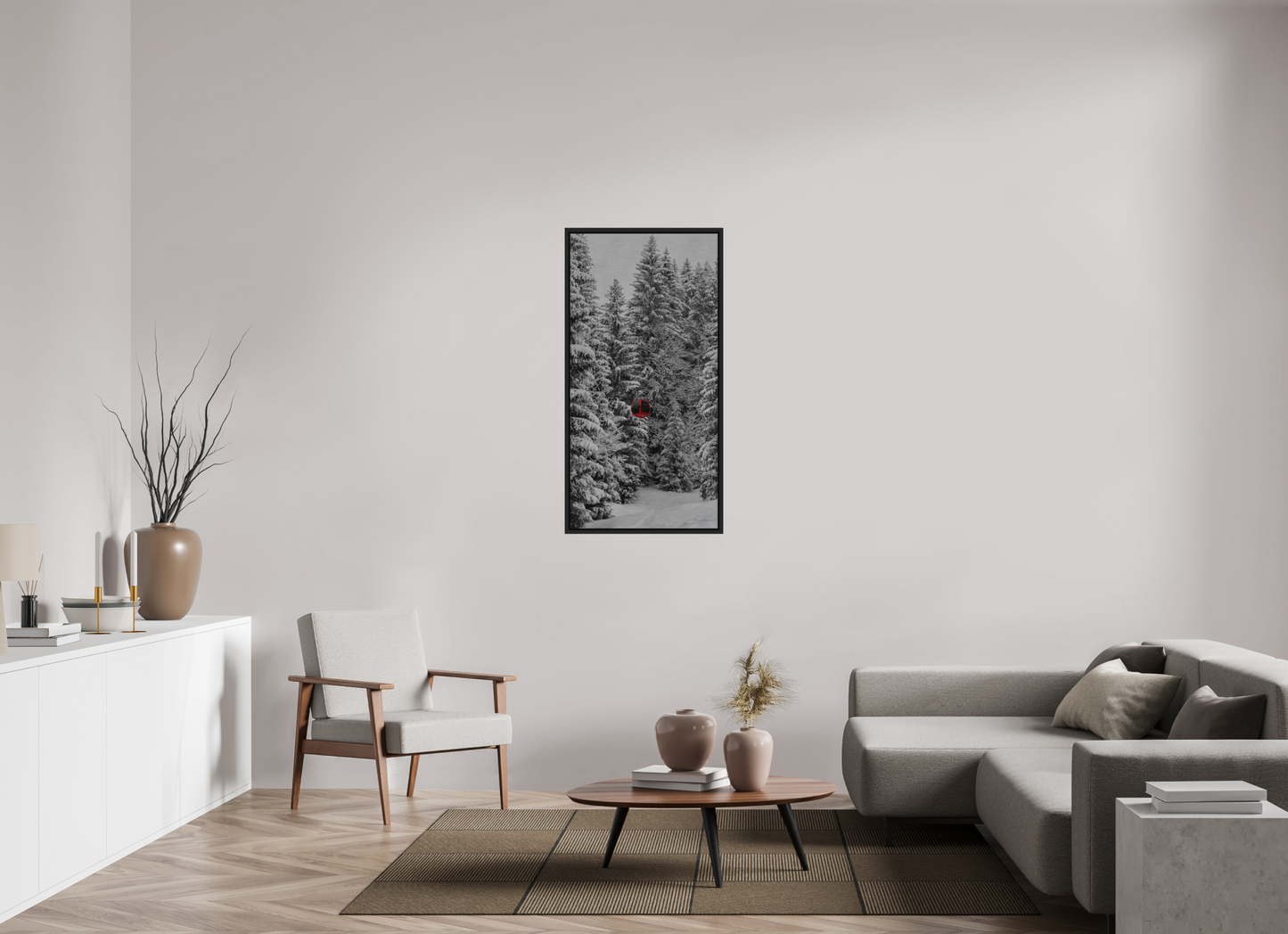 Red Egg, White Trees