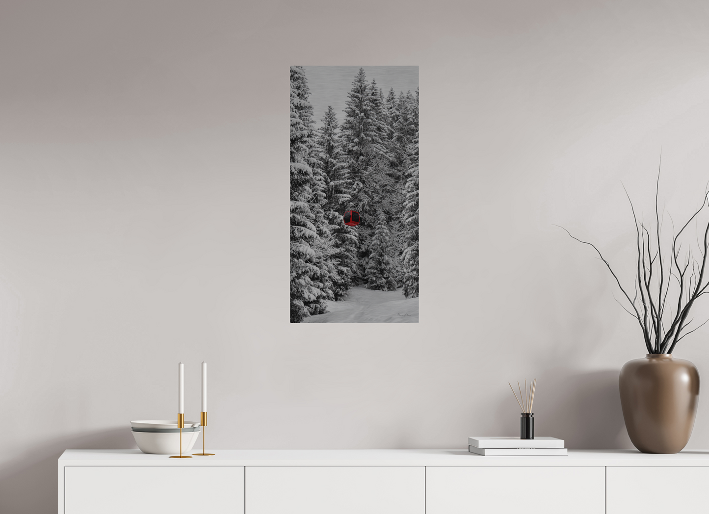 Red Egg, White Trees