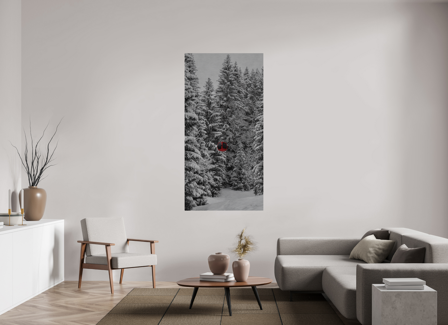 Red Egg, White Trees